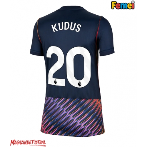 Tottenham Hotspur Mohammed Kudus #20 Tricou Fotbal Replică 2026-27 Femei Deplasare Tottenham Hotspur Mohammed Kudus #20 Tricou Fotbal Replică 2026-27 Femei Deplasare